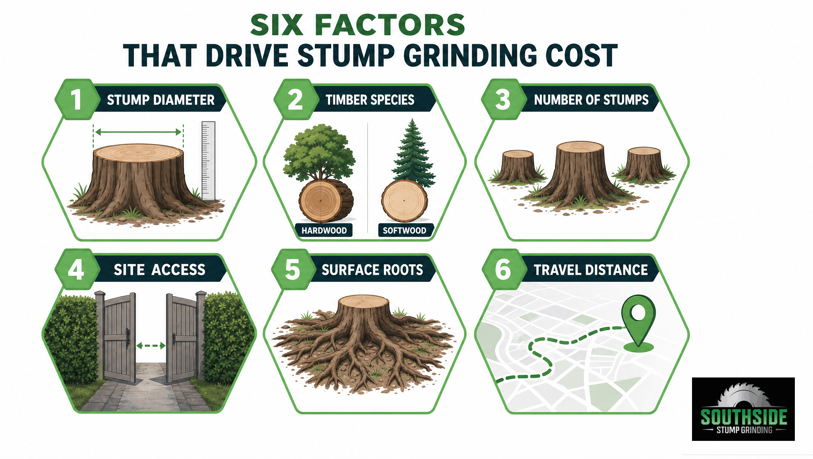 six factors that drive stump grinding cost