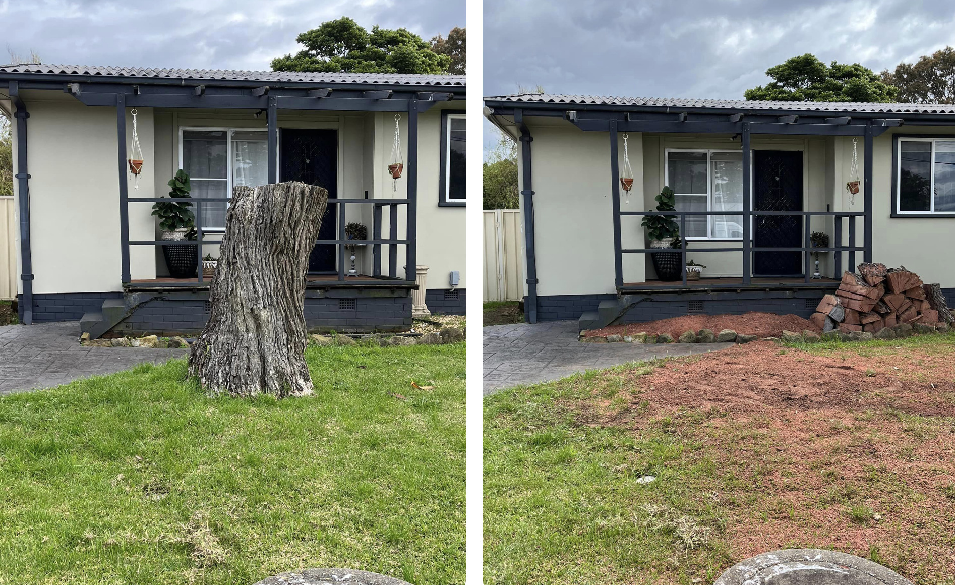 Real Southside Stump Grinding job photo from the Sutherland Shire service area, showing stump removal and grinding work